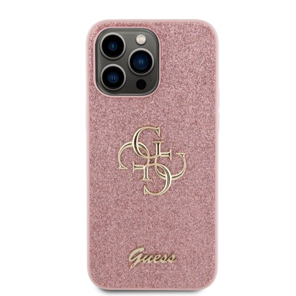 Guess iPhone 15 Pro Max Skal Fixed Glitter Rosa