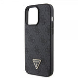 Guess iPhone 15 Pro Max Skal Metal Logo Strass Crossbody Strap Svart