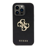 Guess iPhone 15 Pro Max Skal Perforated Glitter Svart