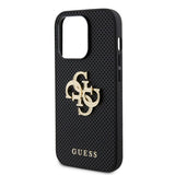 Guess iPhone 15 Pro Max Skal Perforated Glitter Svart