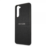 Guess Samsung Galaxy S21 FE Skal Saffiano Metal Logo Svart