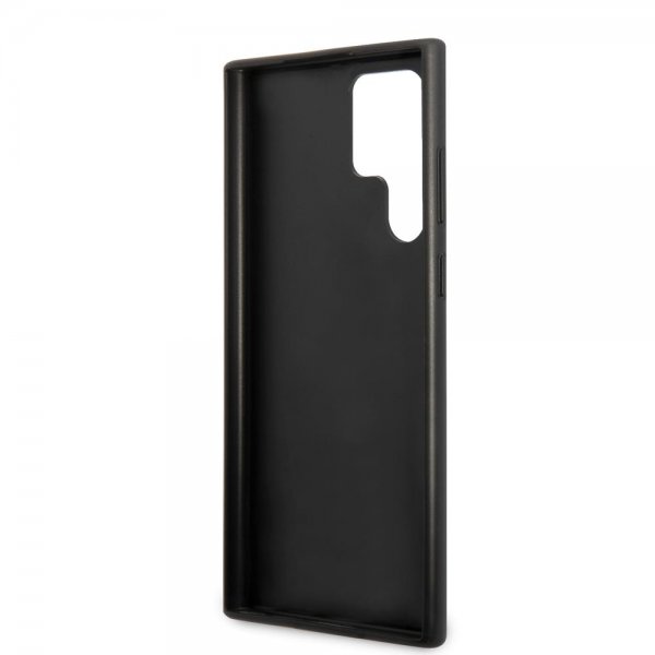 Guess Samsung Galaxy S22 Ultra Skal Saffiano Metal Logo Svart