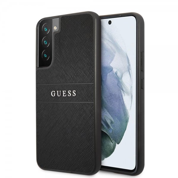 Guess Samsung Galaxy S22 Plus Skal Saffiano Metal Logo Svart