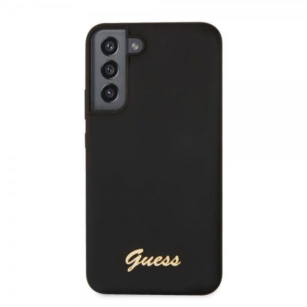 Guess Samsung Galaxy S22 Skal Script Metal Logo Svart