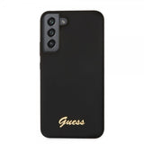 Guess Samsung Galaxy S22 Skal Script Metal Logo Svart