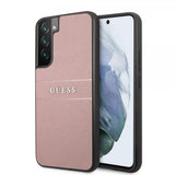 Guess Samsung Galaxy S22 Skal Saffiano Metal Logo Rosa
