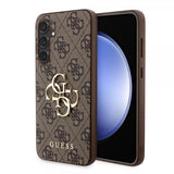 Guess Samsung Galaxy S23 FE Skal 4G Metal Logo Brun