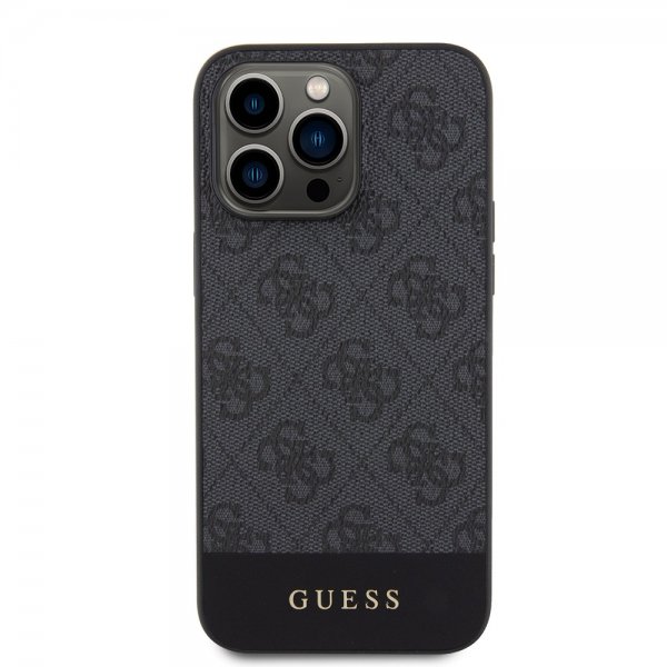 Guess iPhone 15 Pro Max Skal Bottom Stripe MagSafe Svart