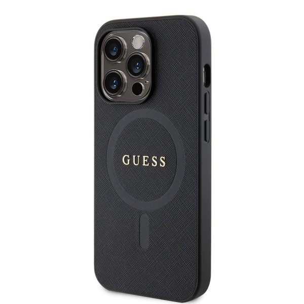 Guess iPhone 15 Pro Max Skal Saffiano MagSafe Svart