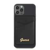 Guess Magnetisk Korthållare Metal Logo MagSafe Svart