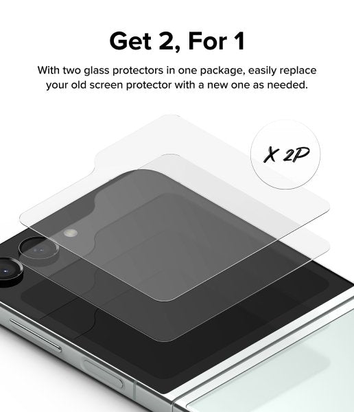 Ringke Samsung Galaxy Z Flip 5 Skärmskydd Cover Display Protector Glass 2-pack