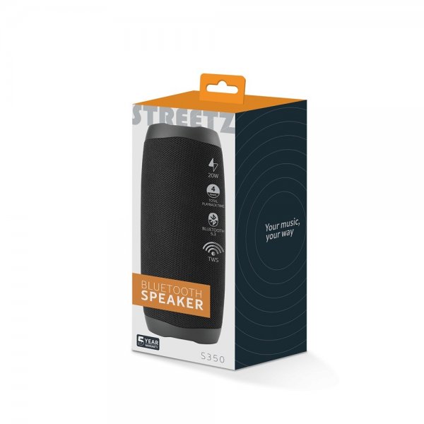 Streetz Högtalare S350 Bluetooth Speaker 20W Svart