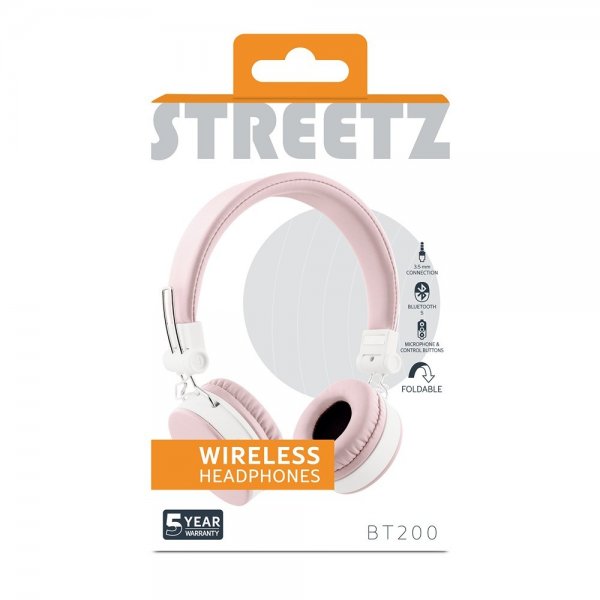 Streetz Hörlurar BT200 Wireless Headphones Rosa