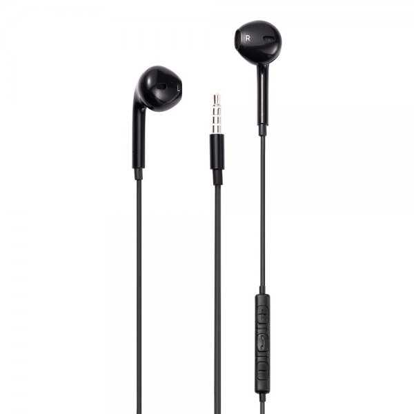 Streetz Hörlurar E100 Semi-In-Ear Earbuds 3.5mm Svart