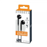 Streetz Hörlurar E100 Semi-In-Ear Earbuds 3.5mm Svart
