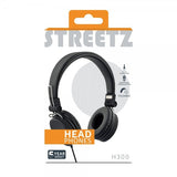 Streetz Hörlurar H300 Headphones 3.5mm Svart