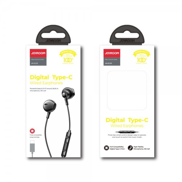 Joyroom Hörlurar JR-EC03 USB-C Svart