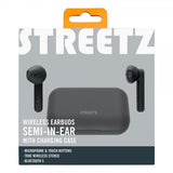 Streetz Hörlurar T110 Wireless Earbuds Semi-In-Ear Svart