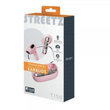 Streetz Hörlurar T150 Transparent True Wireless Earbuds Rosa