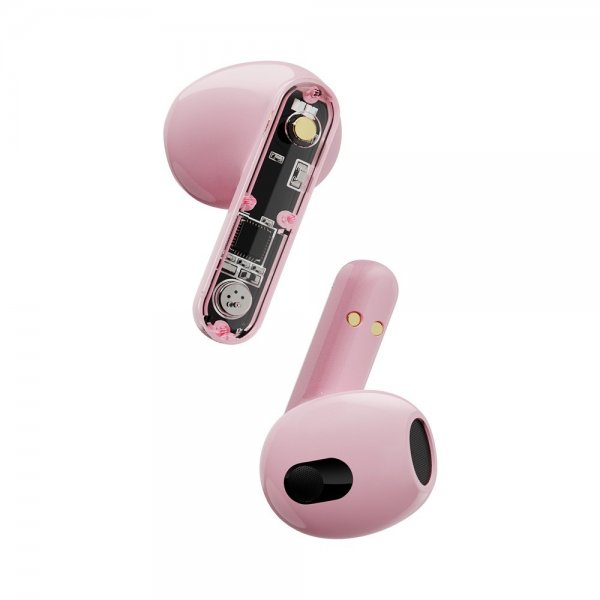 Streetz Hörlurar T150 Transparent True Wireless Earbuds Rosa