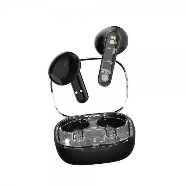 Streetz Hörlurar T150 Transparent True Wireless Earbuds Svart