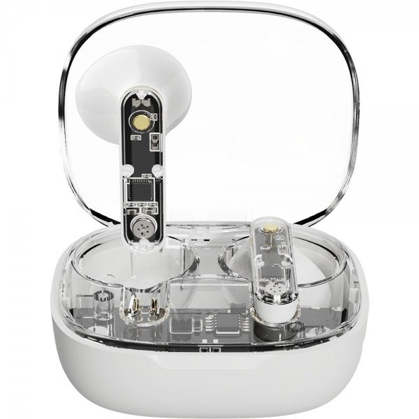 Streetz Hörlurar T150 Transparent True Wireless Earbuds Vit