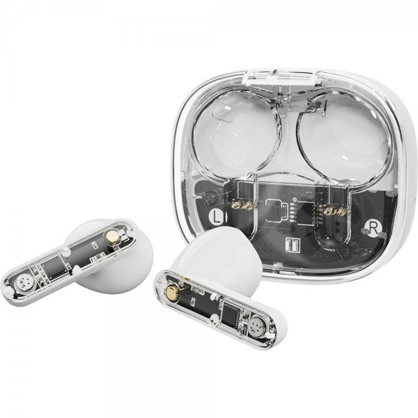 Streetz Hörlurar T150 Transparent True Wireless Earbuds Vit