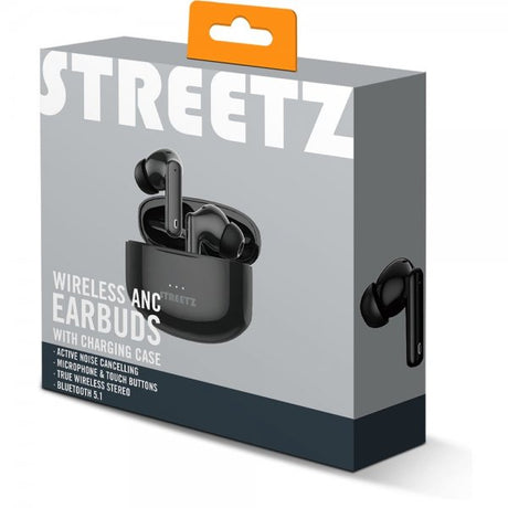 Streetz Hörlurar T500 Wireless ANC Earbuds Svart