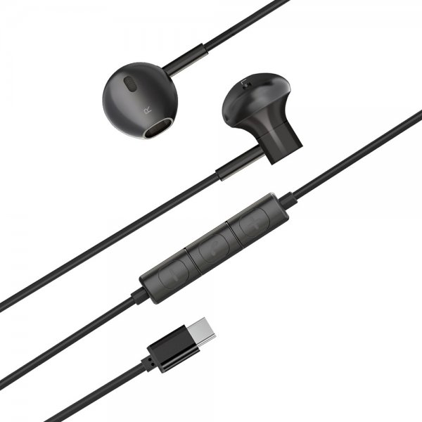 Xqisit Hörlurar USB-C Earphones Svart