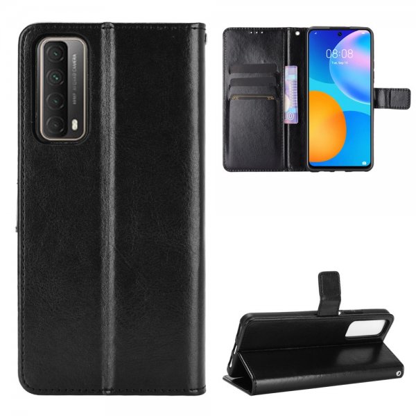 Huawei P Smart 2021 Fodral Lädertextur Svart
