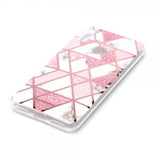 Huawei Y6 2019 Skal Marmor Vit Rosa