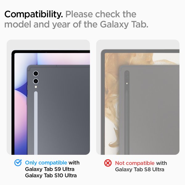 Spigen Samsung Galaxy Tab S9 Ultra/Galaxy Tab S10 Ultra Skärmskydd GLAS.tR EZ Fit