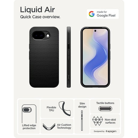 Spigen Google Pixel 10a Skal Liquid Air Matte Black