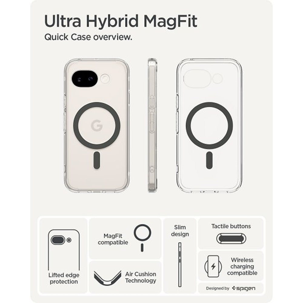 Spigen Google Pixel 10a Skal Ultra Hybrid MagFit Clear Graphite