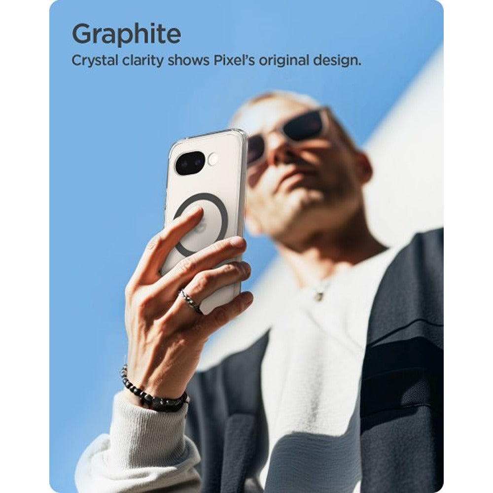 Spigen Google Pixel 10a Skal Ultra Hybrid MagFit Clear Graphite