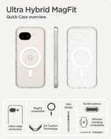 Spigen Google Pixel 10a Skal Ultra Hybrid MagFit Clear White