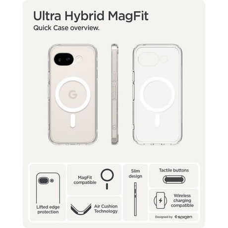Spigen Google Pixel 10a Skal Ultra Hybrid MagFit Clear White