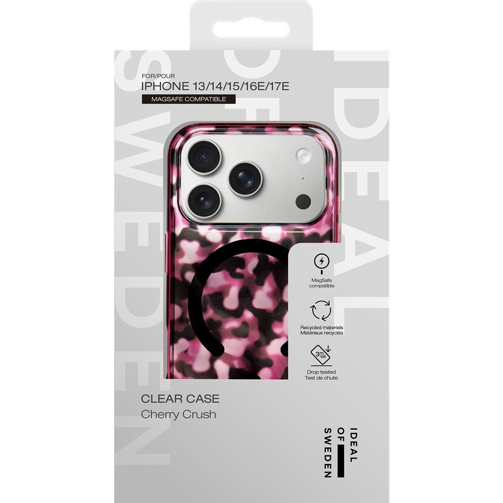 Ideal of Sweden iPhone 13/14/15/16e/17e Skal Clear Case MagSafe Cherry Crush