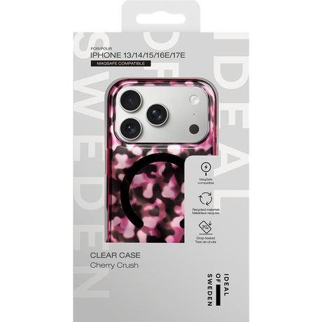 Ideal of Sweden iPhone 13/14/15/16e/17e Skal Clear Case MagSafe Cherry Crush