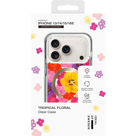 Ideal of Sweden iPhone 13/14/15/16e/17e Skal Clear Case MagSafe Tropical Floral