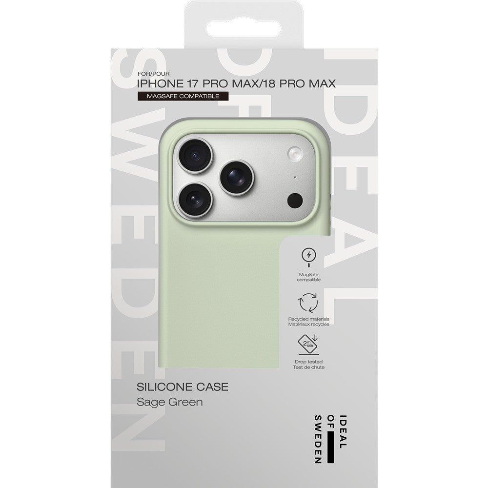 Ideal of Sweden iPhone 17 Pro Max/iPhone 18 Pro Max Skal Silicone Case MagSafe Sage Green