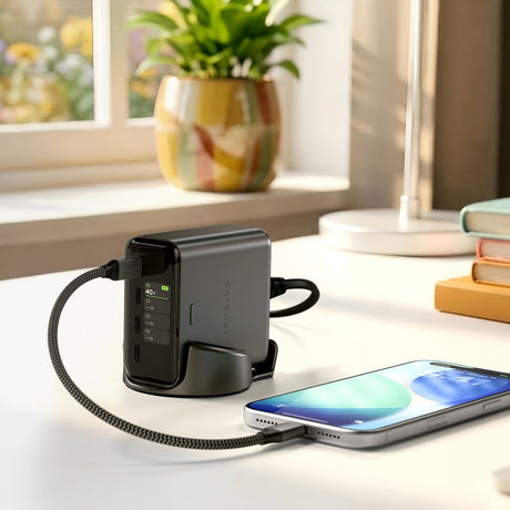 Satechi ChargeView 140W Skrivbordsladdare Space Black