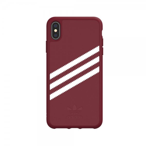 Adidas iPhone Xs Max Skal OR 3-Stripes Snap Case Suede SS19 Röd