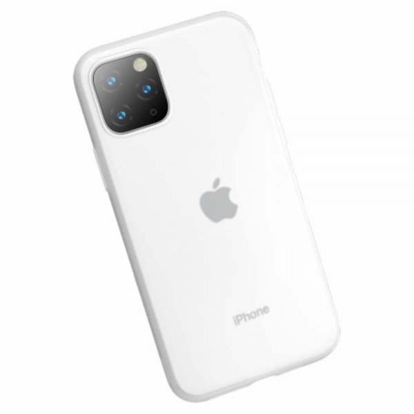Baseus iPhone 11 Pro Max Skal Jelly Liquid Silica Gel Vit