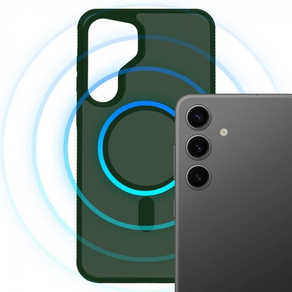 3mk Samsung Galaxy S25 Skal Smoke MagCase Grön