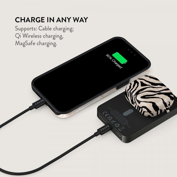 Burga Powerbank MagSafe 5000 mAh Imperial Metallgrå