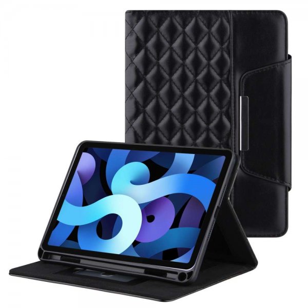 iPad 10.2 (gen 7/8/9) Fodral Rombmönster Svart