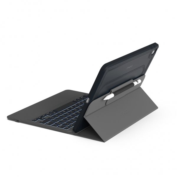 ZAGG iPad 10.2 Fodral med tangentbord Rugged Messenger Keyboard Charcoal
