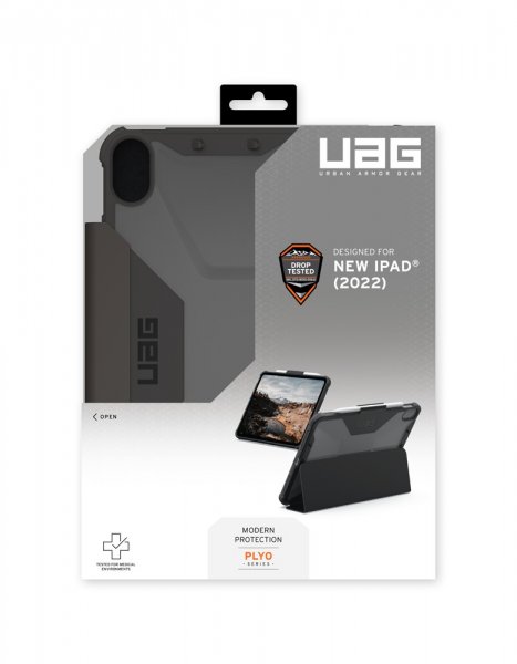 Urban Armor Gear (UAG) iPad 10.9 (gen 10)/iPad 11 (A16) Fodral Plyo Folio Black/Ice