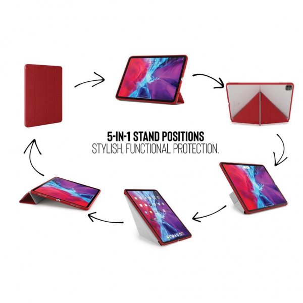 Pipetto iPad Pro 12.9 (gen 4/5/6) Origami Fodral Röd